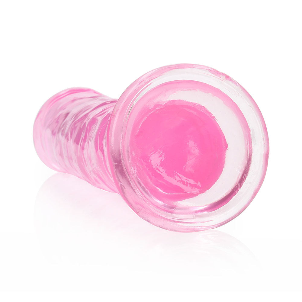 Shots RealRock Crystal Clear 8" Straight Dildo w/Suction Cup - Pink