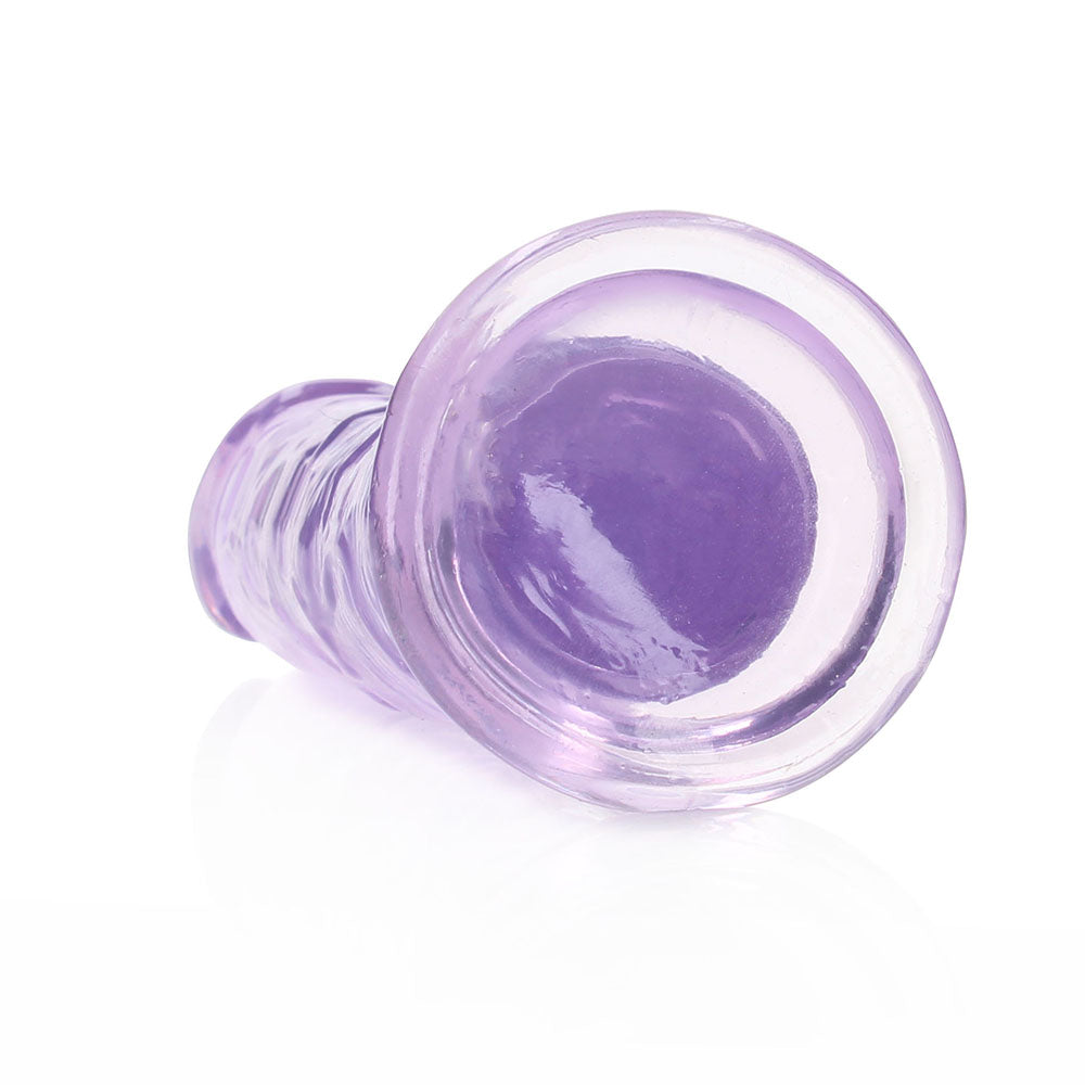 Shots RealRock Crystal Clear 6" Straight Dildo w/Suction Cup - Purple