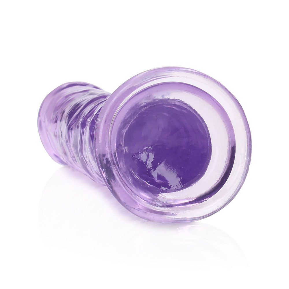 Shots RealRock Crystal Clear 7" Straight Dildo w/Suction Cup - Purple