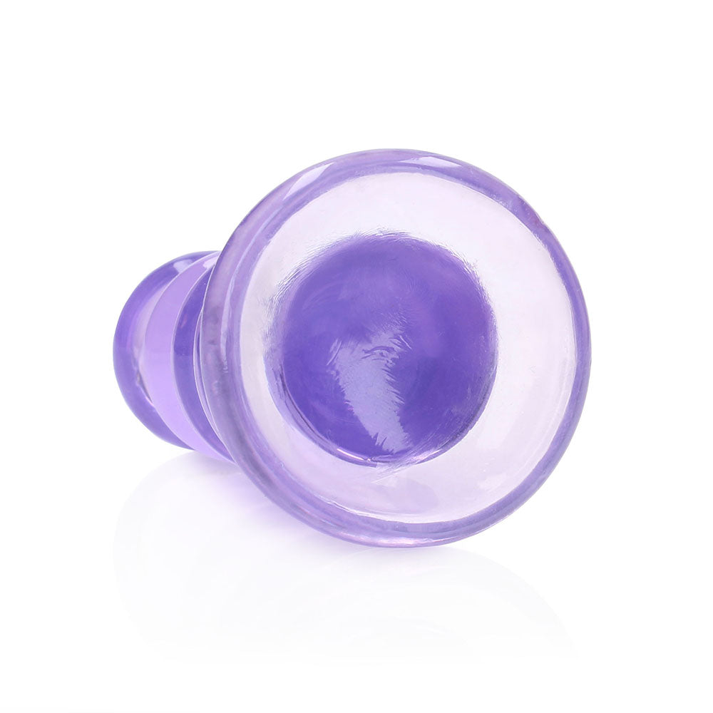 Shots RealRock Crystal Clear 5.5" Curvy Dildo/Butt Plug - Purple