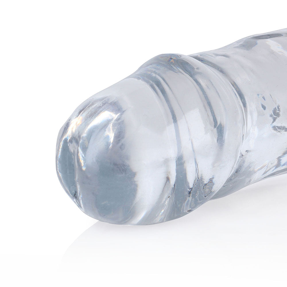 Shots RealRock Crystal Clear 13" Double Dildo - Transparent