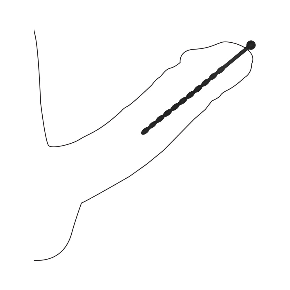 Shots Ouch Urethral Sounding Beginner's Silicone Plug Set - Black