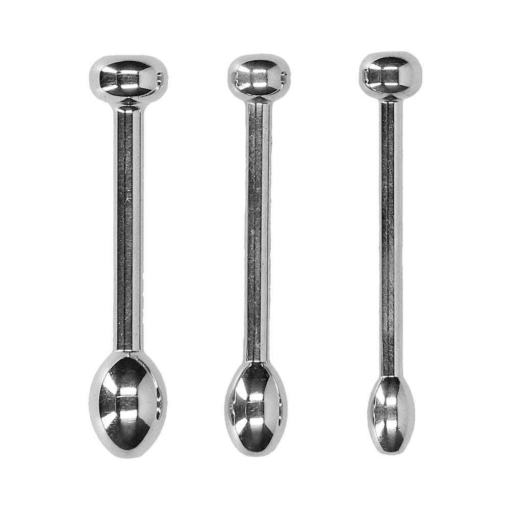 Shots Ouch Urethral Sounding Metal Plug Set - 49/50 mm