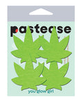 Pastease Petites Leaf - Glow in the Dark Green O/S Pack of 2 Pair