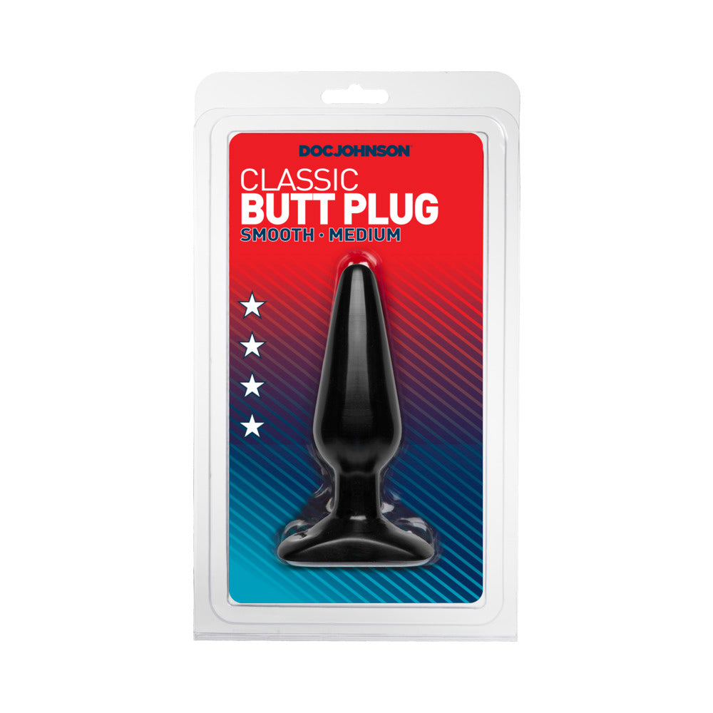 Classic Butt Plug Medium-Black