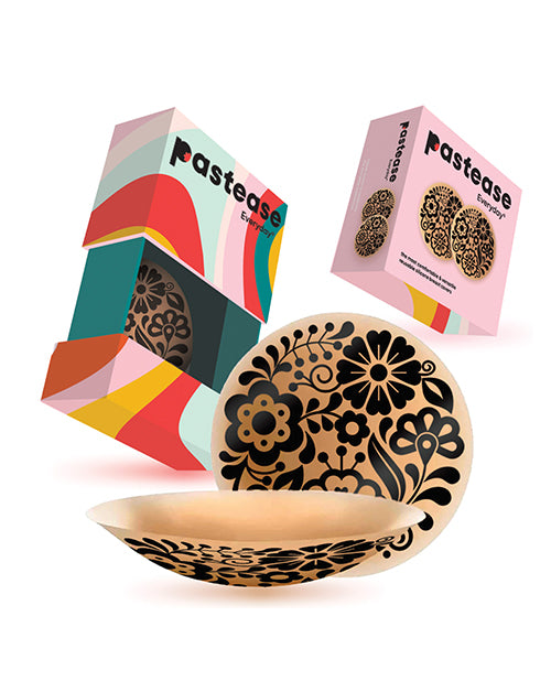 Pastease HALOS Silicone Floral Nipple Covers w/Travel Box - Bloom A-C Cup 10 or More Uses