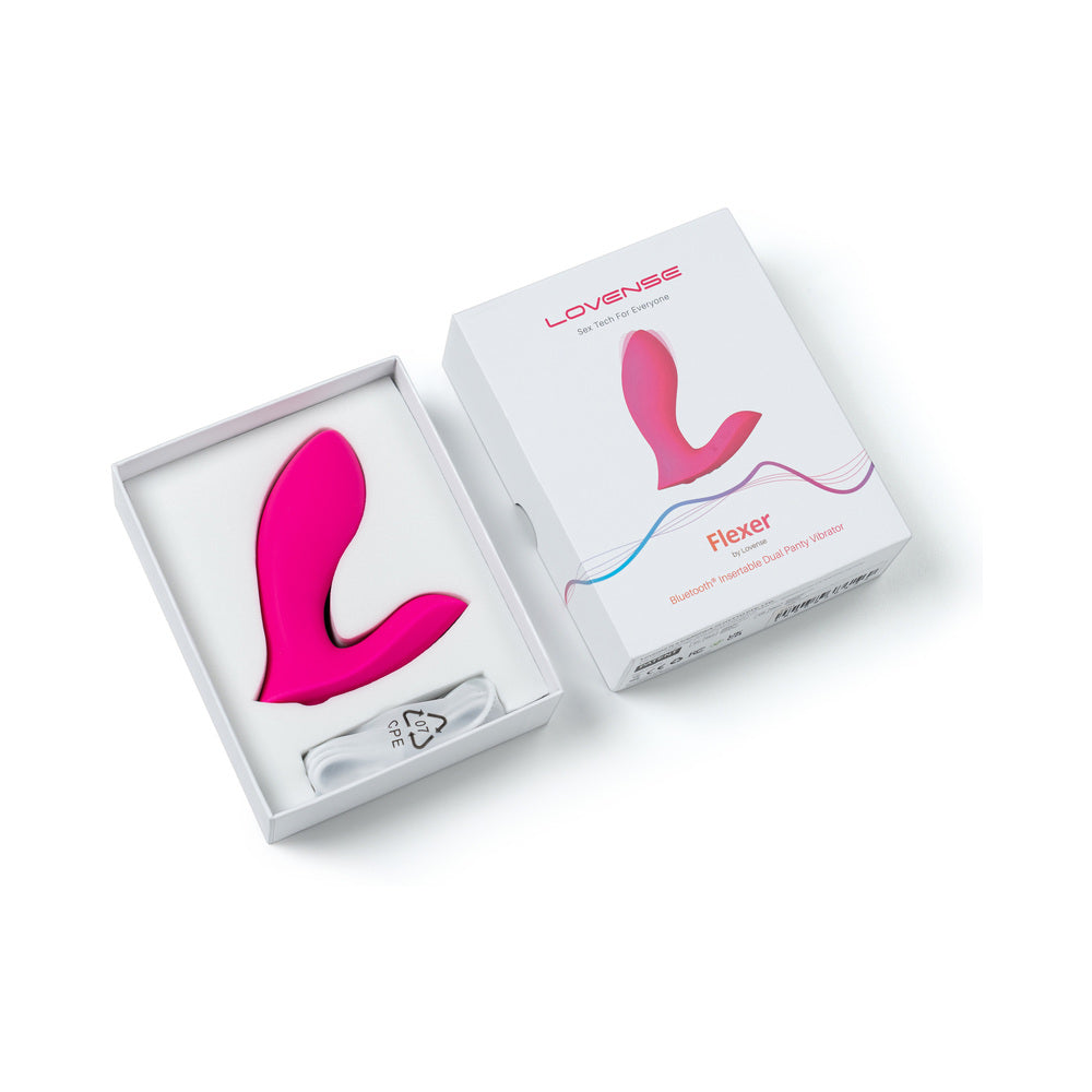 Lovense Flexer Dual Panty Vibrator - Pink