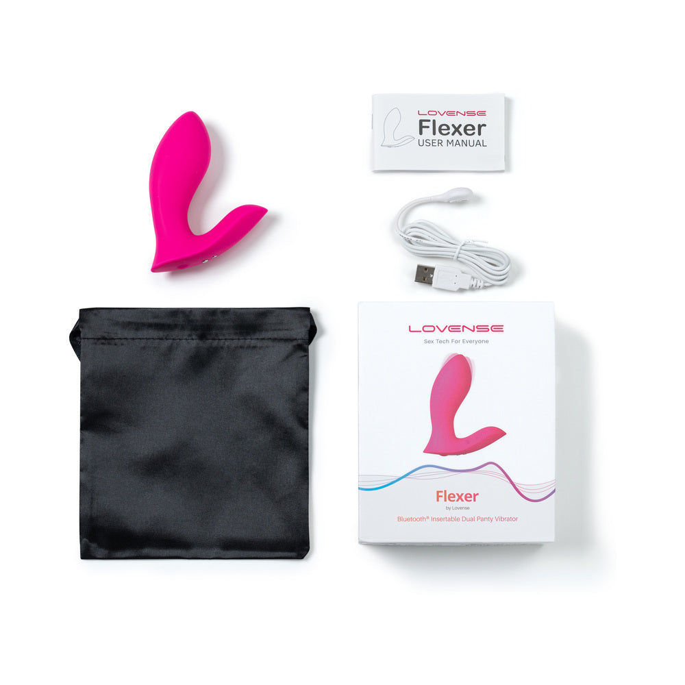 Lovense Flexer Dual Panty Vibrator - Pink