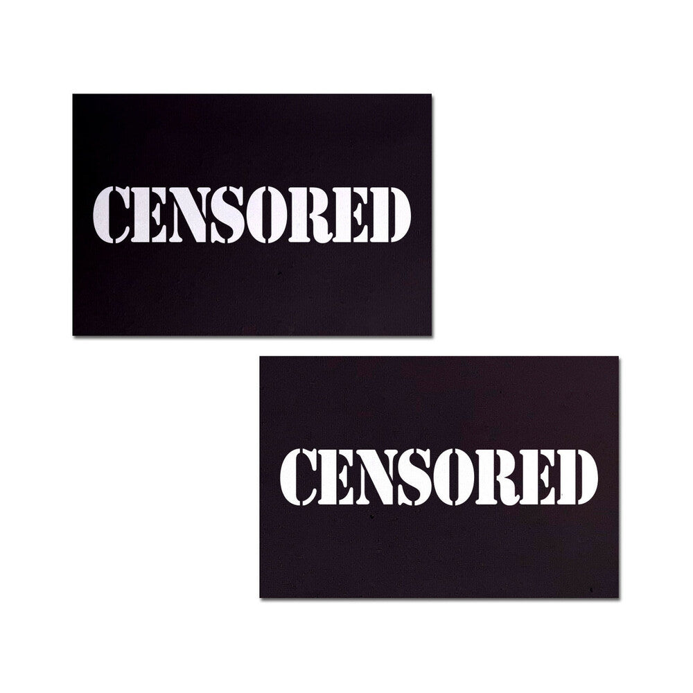 Pastease Censored Pastie - Black/White O/S