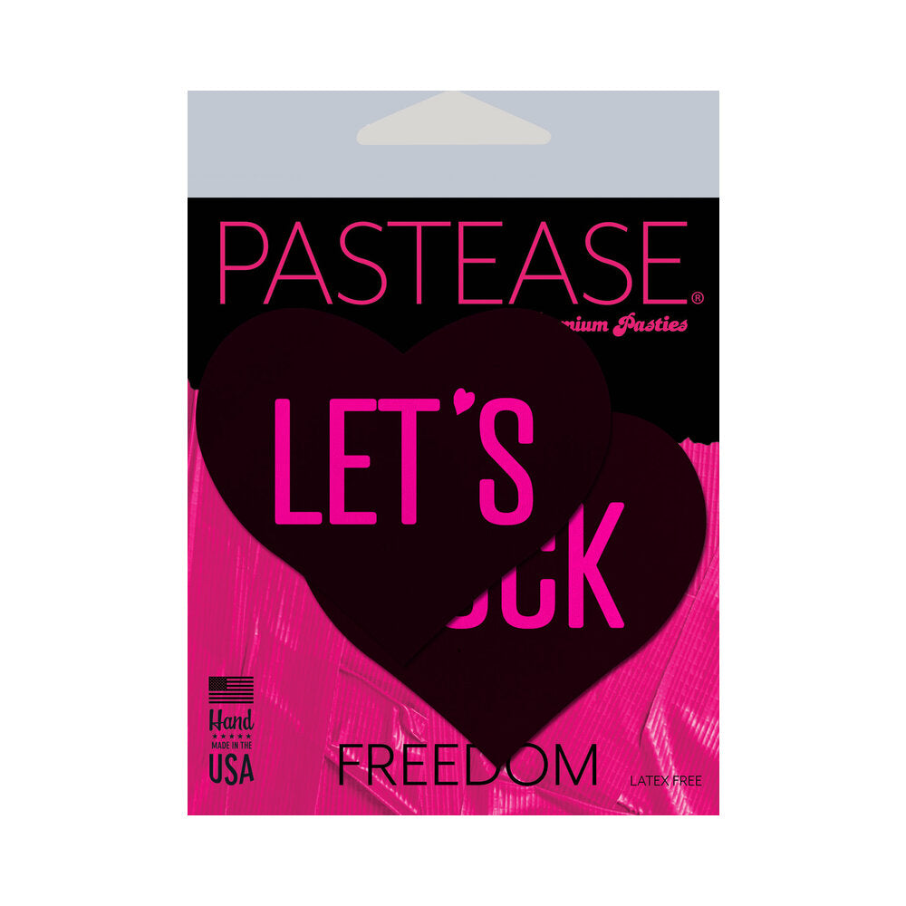 Pastease Let's Fuck Hearts - Black O/S
