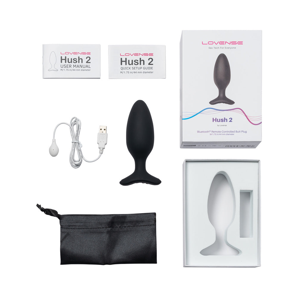 Lovense Hush 2 1.75" Butt Plug - Black