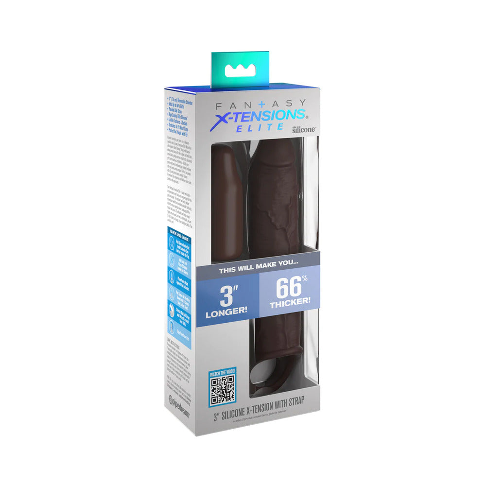 Fantasy X-Tensions Elite Extension with Strap-Brown 7"