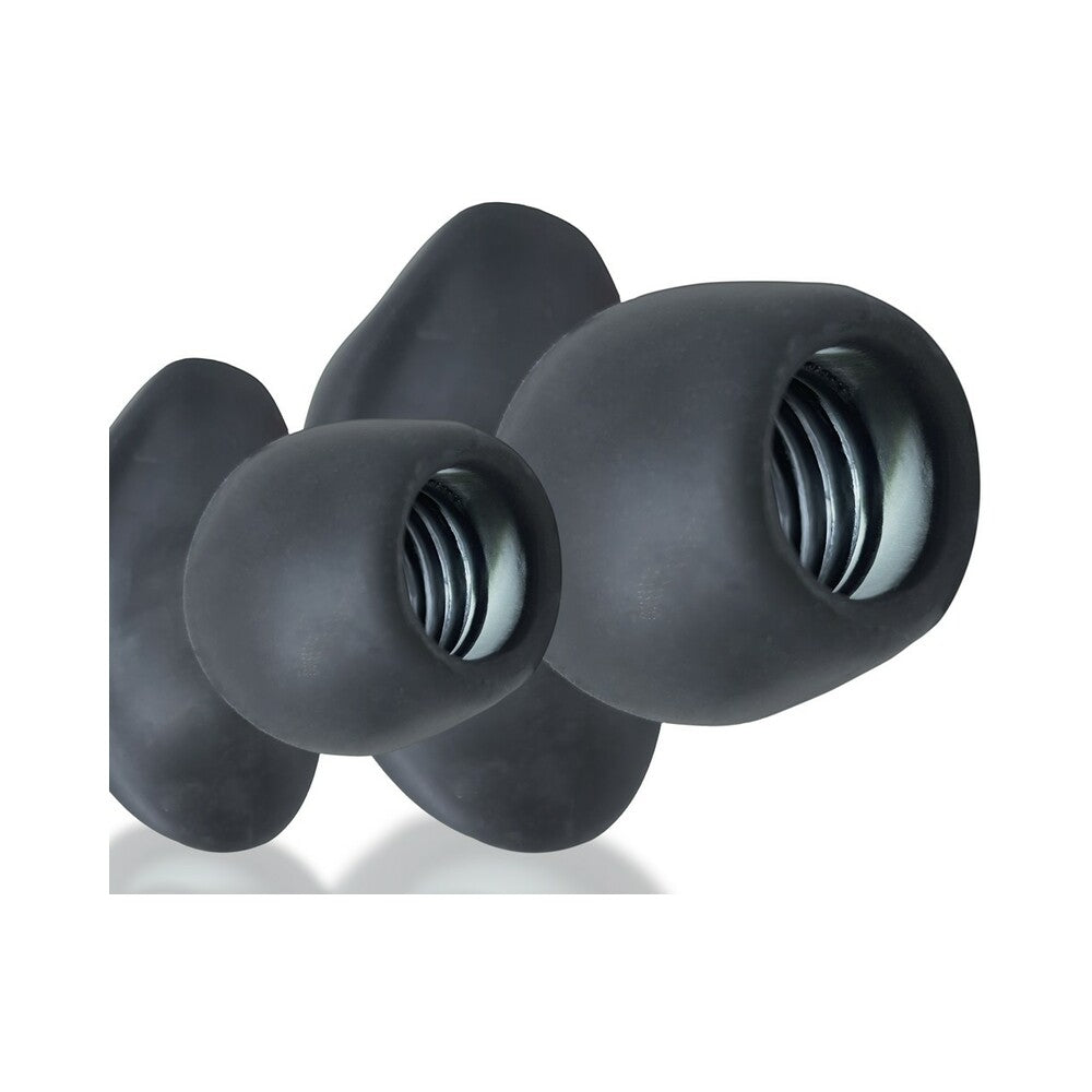 Oxballs Morphhole 2 Gaper Plug Large - Black Ice
