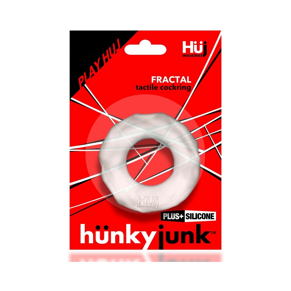 Hunky Junk Fractal Cockring - Clear Ice