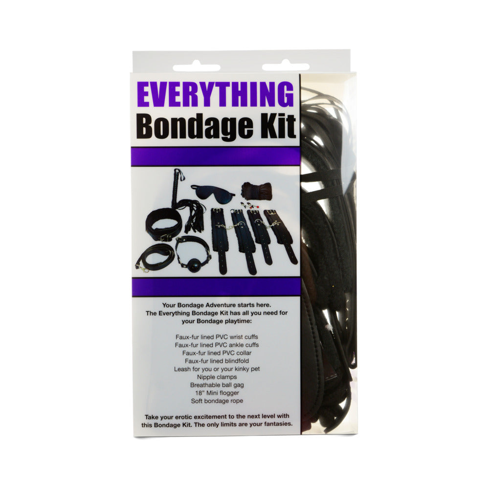 Plesur Everything Bondage 12 Piece Kit - Black