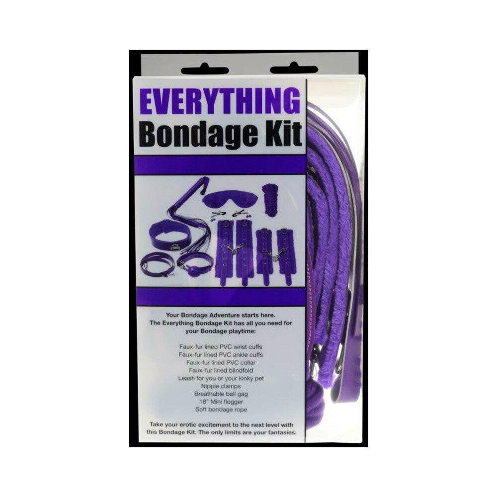Plesur Everything Bondage 12 Piece Kit - Purple