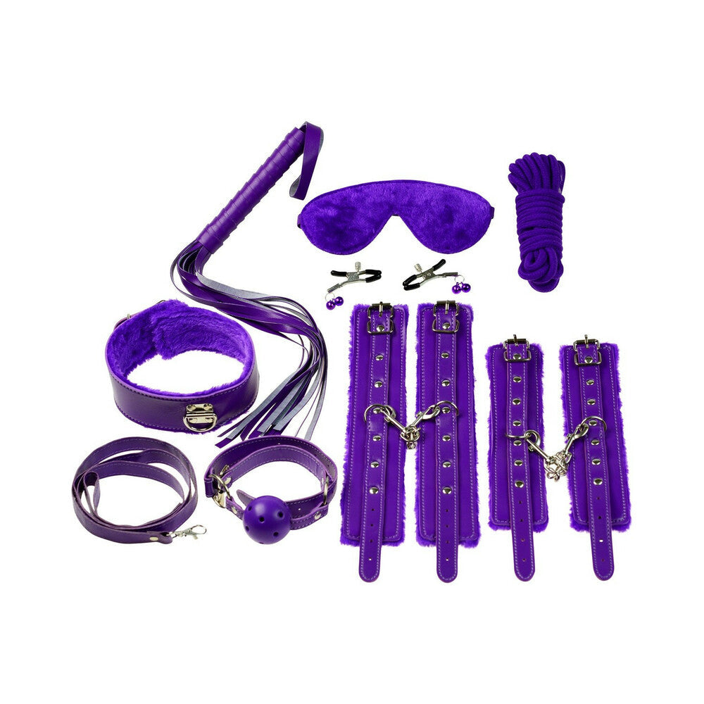 Plesur Everything Bondage 12 Piece Kit - Purple