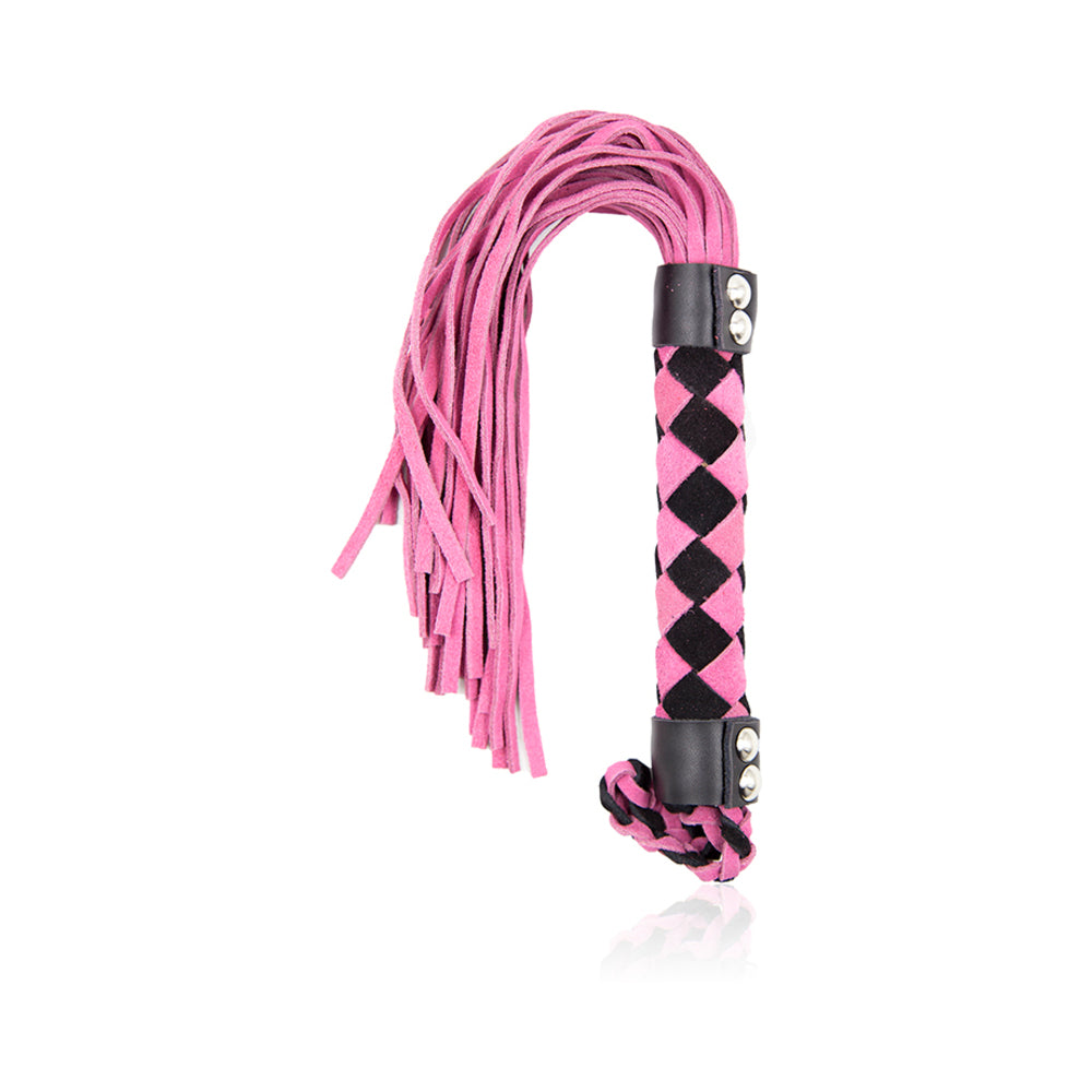 Plesur 15" Leather Flogger - Pink