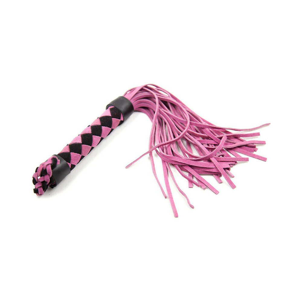 Plesur 15" Leather Flogger - Pink