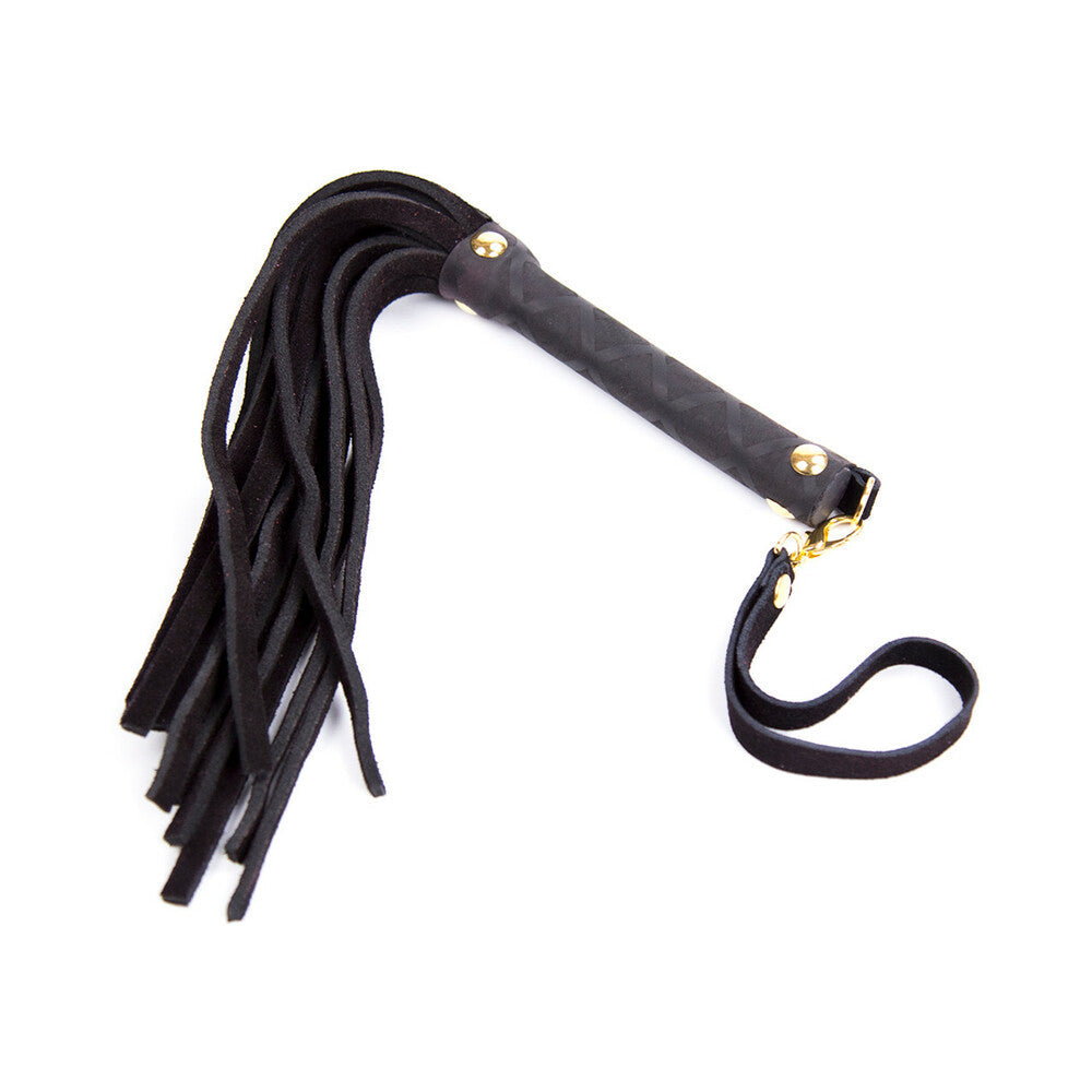 Plesur Mini Leather Flogger - Black
