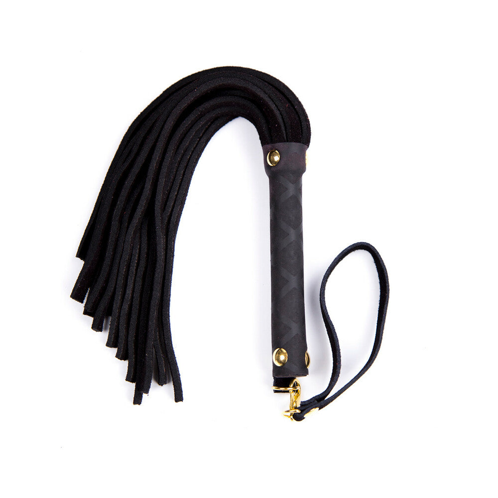 Plesur Mini Leather Flogger - Black