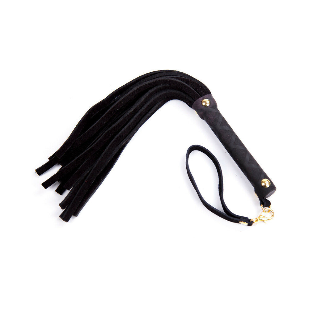 Plesur Mini Leather Flogger - Black