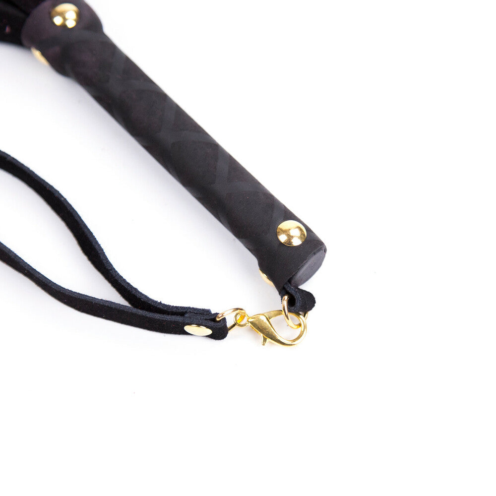 Plesur Mini Leather Flogger - Black