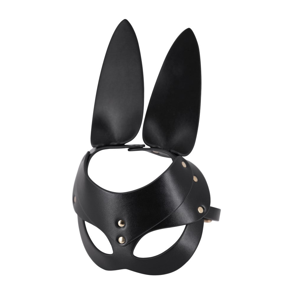 Lust PU Leather Bunny Mask - Black