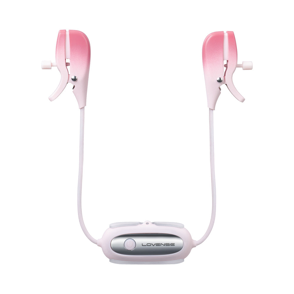 Lovense Gemini Vibrating Nipple Clamps - Pink