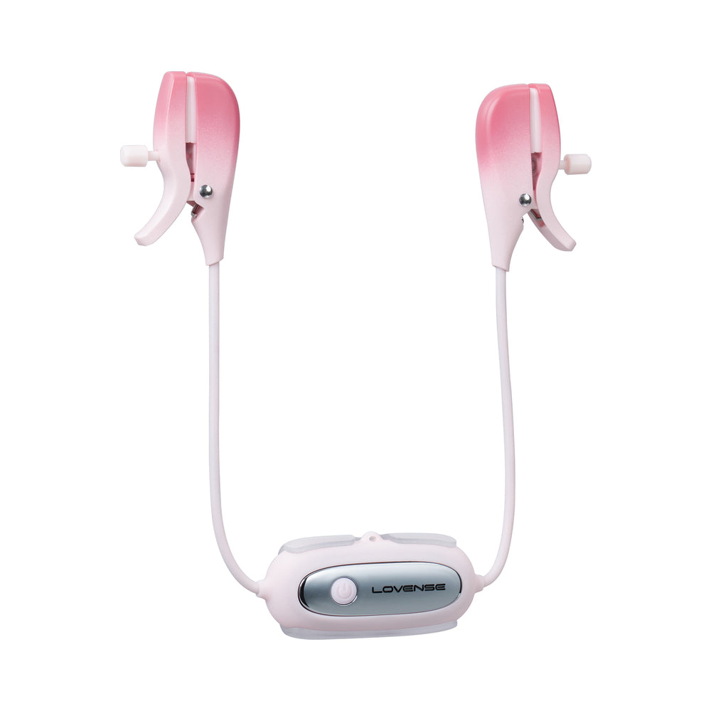 Lovense Gemini Vibrating Nipple Clamps - Pink