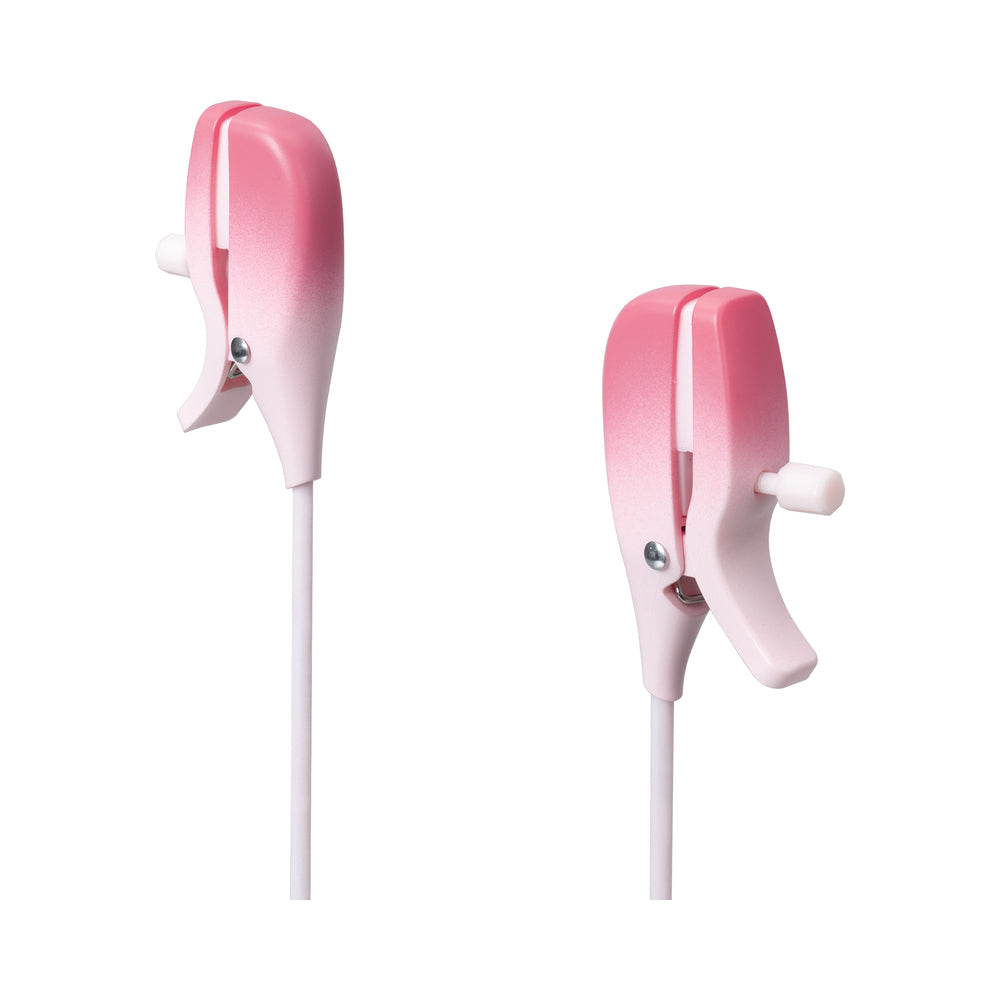 Lovense Gemini Vibrating Nipple Clamps - Pink