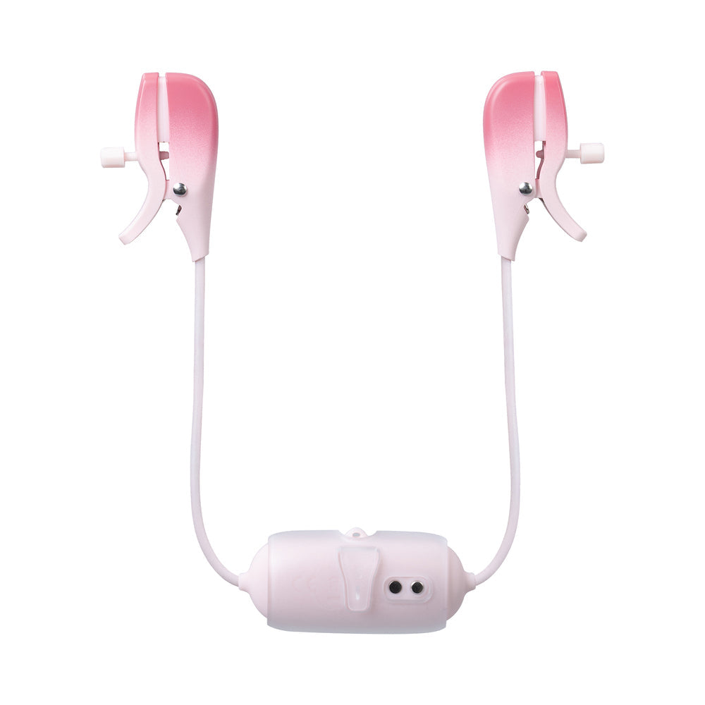 Lovense Gemini Vibrating Nipple Clamps - Pink