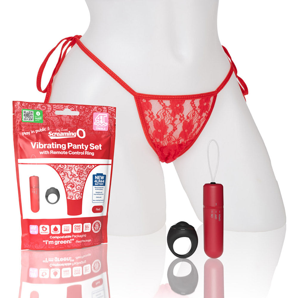 Screaming O My Secret 4T Panty Vibe w/Remote - Red