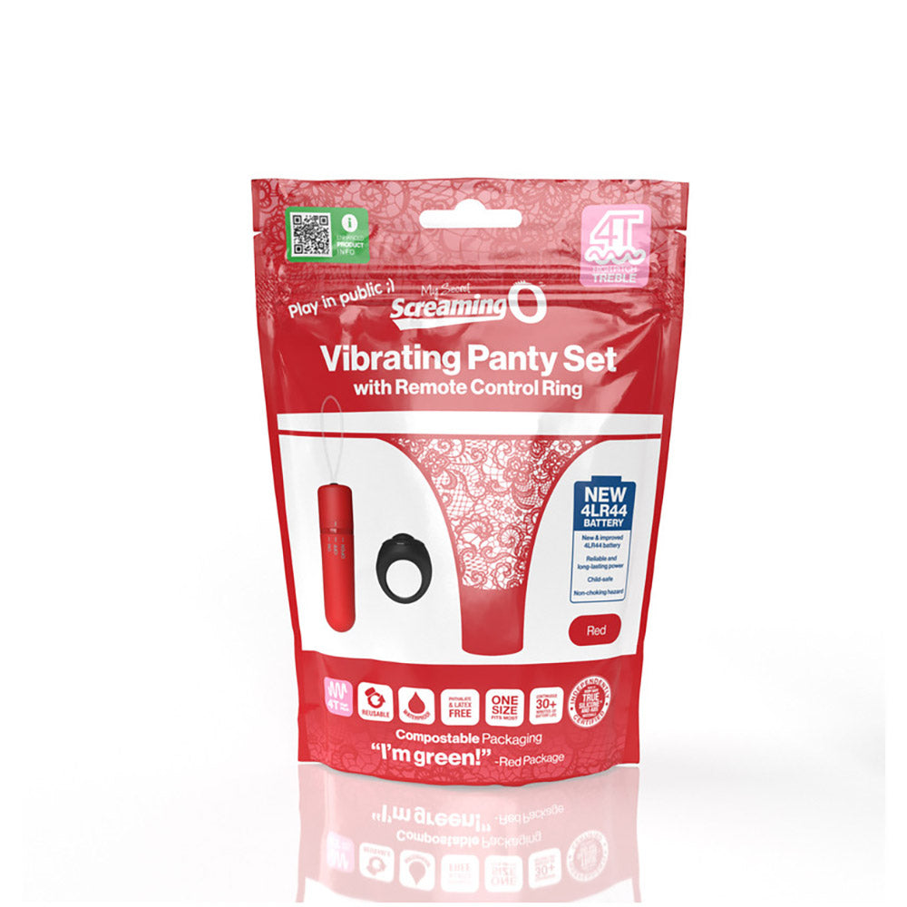 Screaming O My Secret 4T Panty Vibe w/Remote - Red