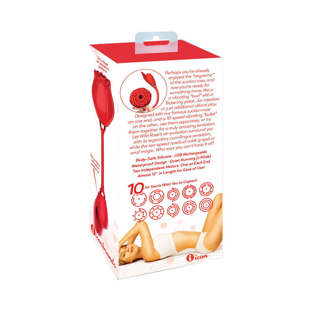 Wild Rose & Bullet Wild Rose Rechargeable Silicone Suction Vibrator