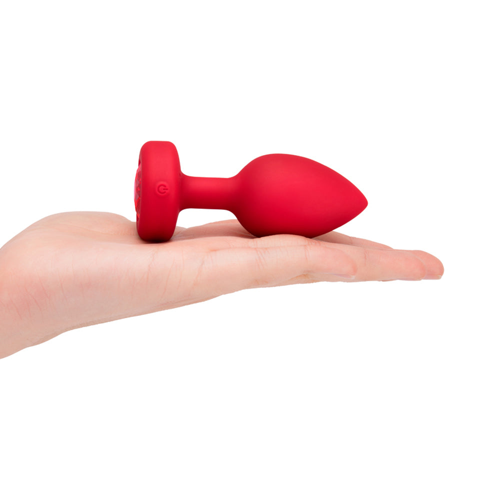 b-Vibe Vibrating Heart Plug M/L - Red