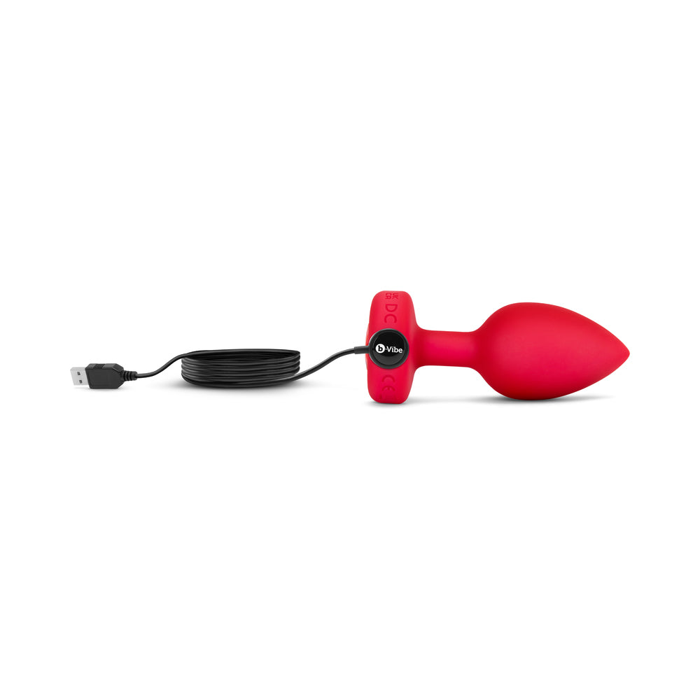 b-Vibe Vibrating Heart Plug M/L - Red