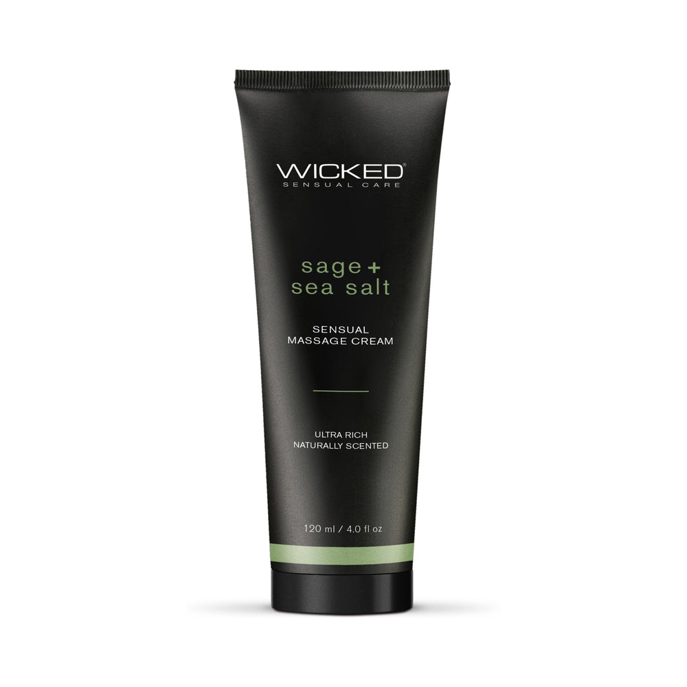 Wicked Sensual Care Sensual Massage Cream-Sage + Sea Salt Scented 4oz