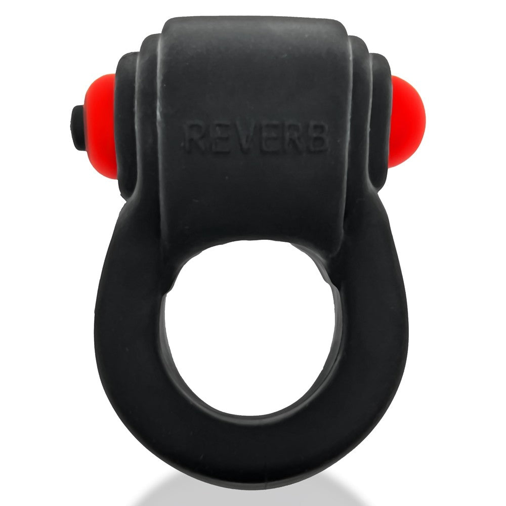 Hunky Junk Revring Cock Ring w/Vibe - Tar w/Red Vibe