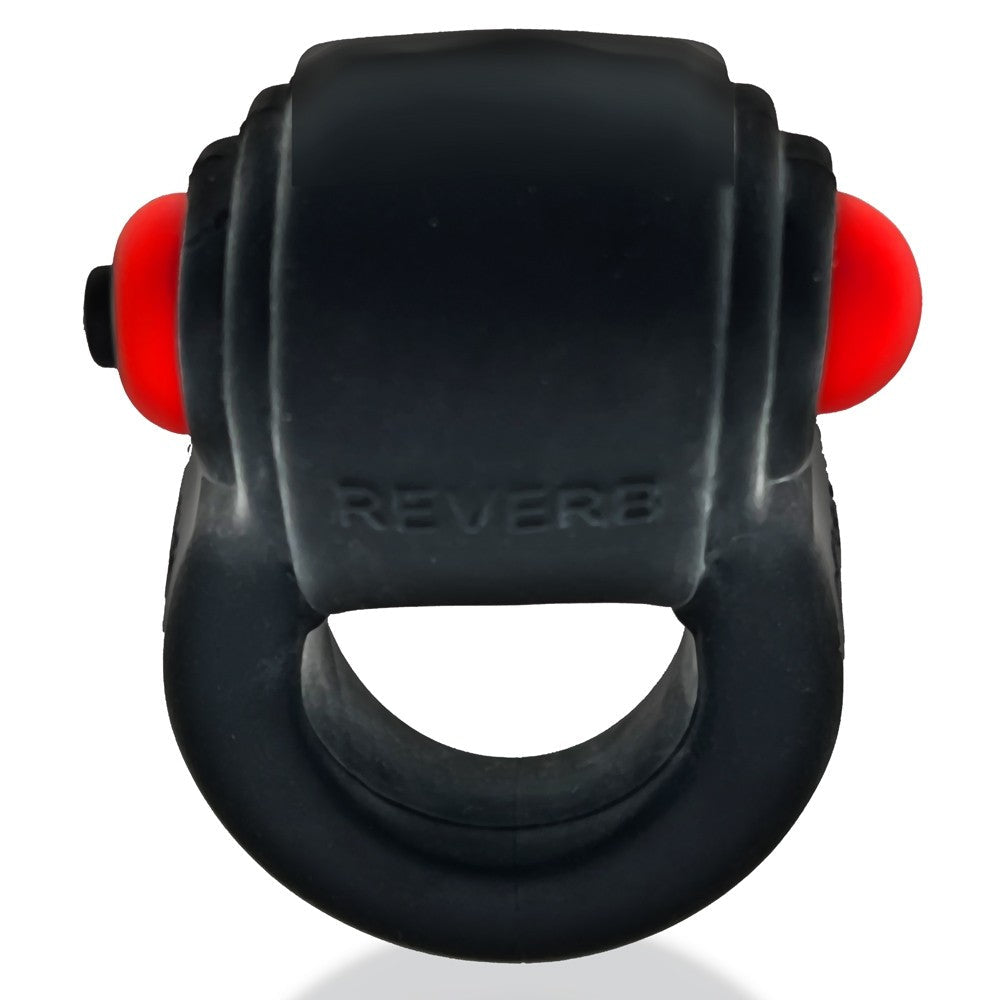 Hunky Junk Revring Cock Ring w/Vibe - Tar w/Red Vibe