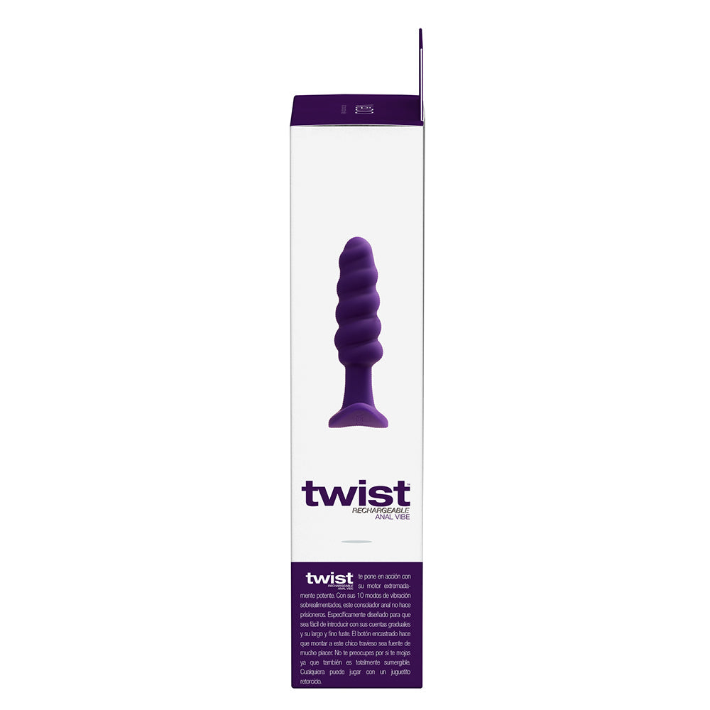 VeDO Twist Rechargeable Anal Plug - Purple