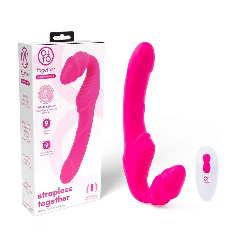 Strapless Together Remote Controlled Vibrator