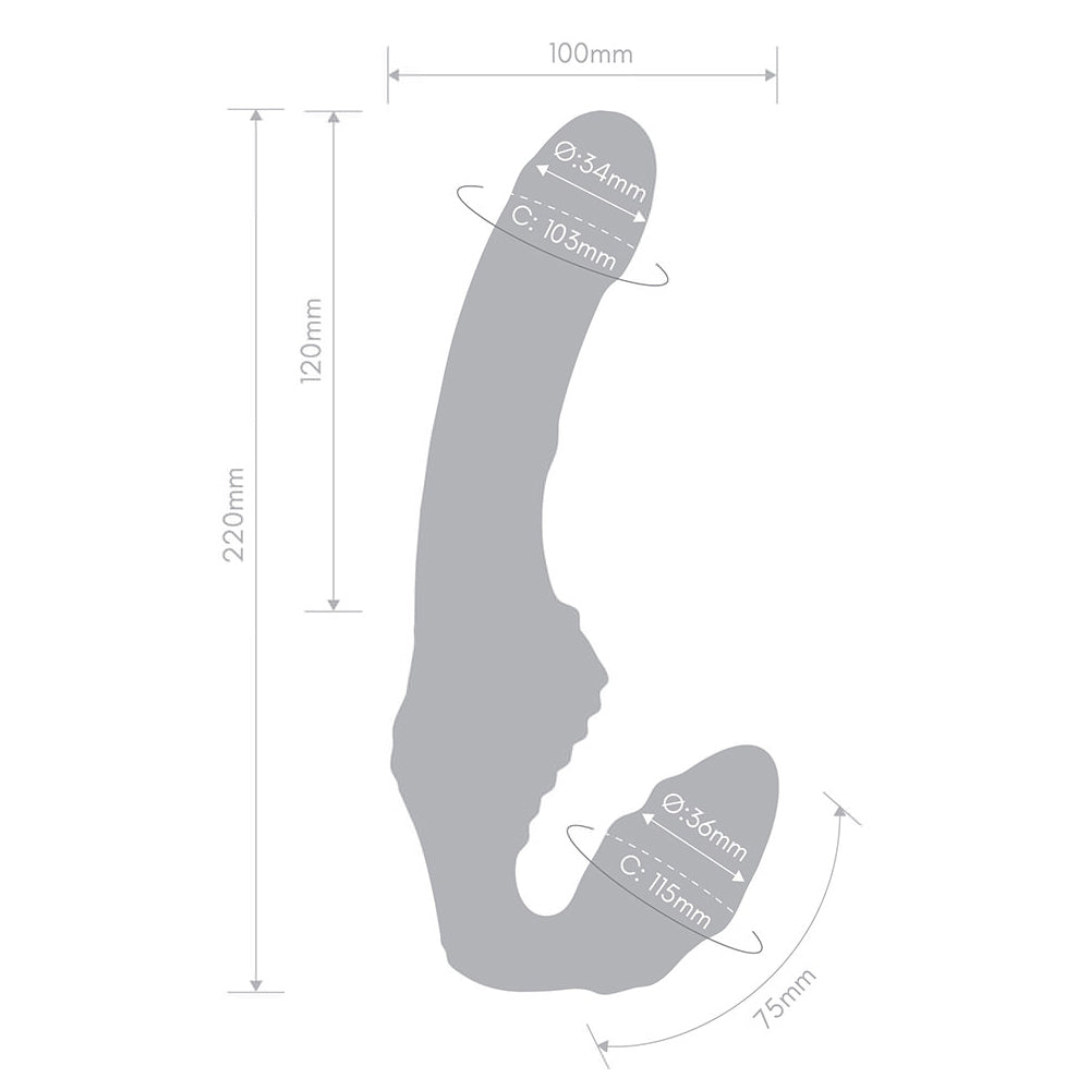 Strapless Together Remote Controlled Vibrator