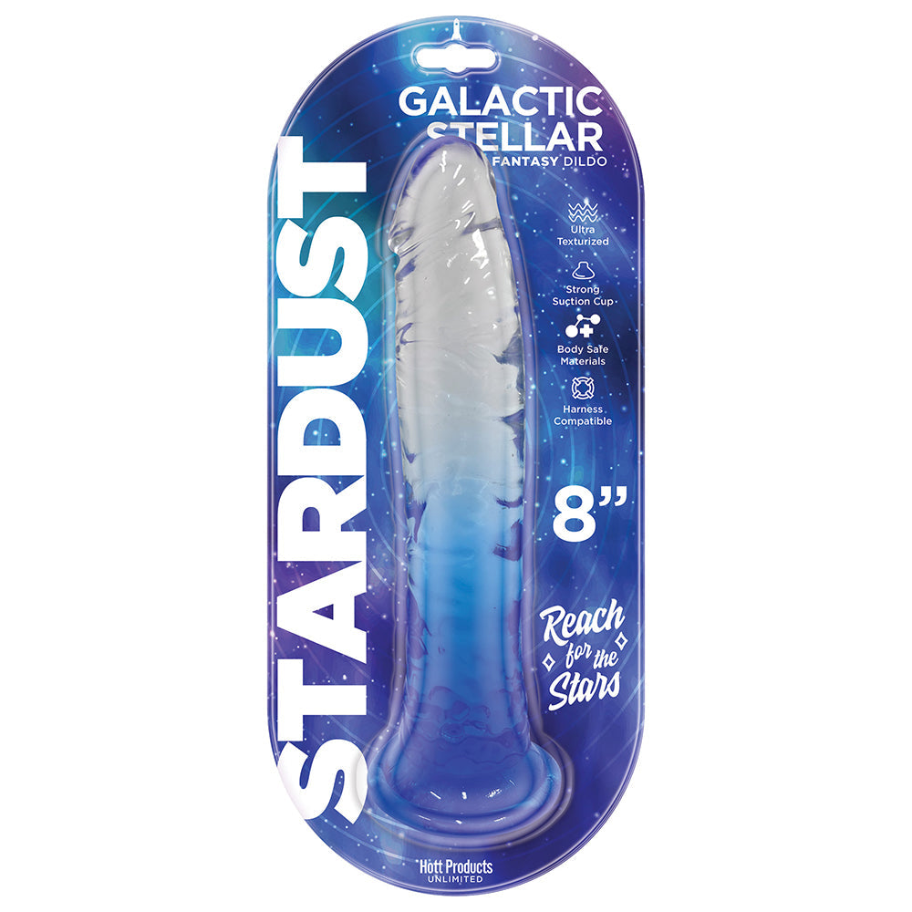 Stardust Galactic Stellar 8" Jelly Dildo - Crystal Blue