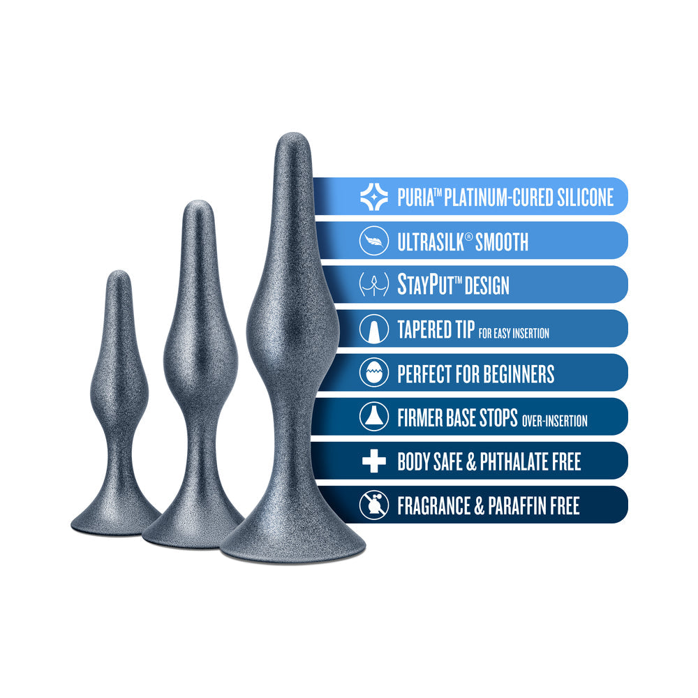 Anal Adventures Matrix Genesis Plug Kit-Silver