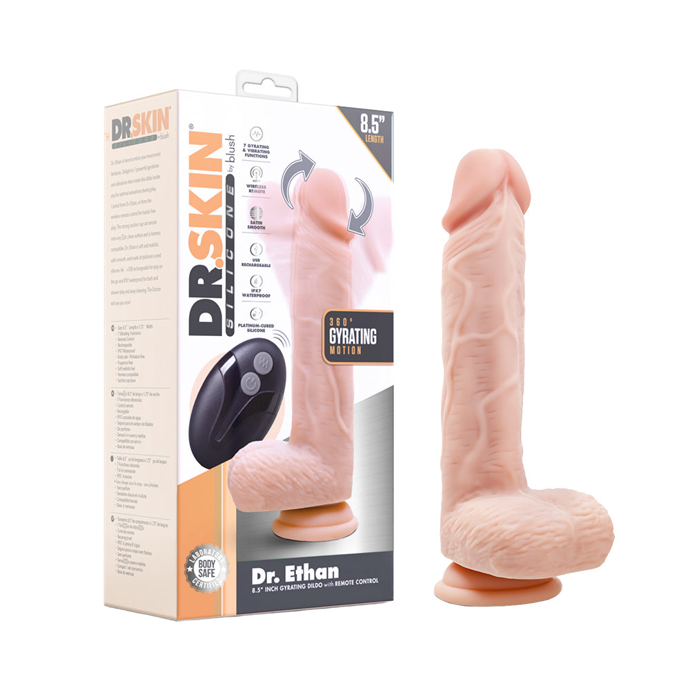 Blush Dr. Skin Dr Ethan 8.5" Gyrating Dildo - Beige