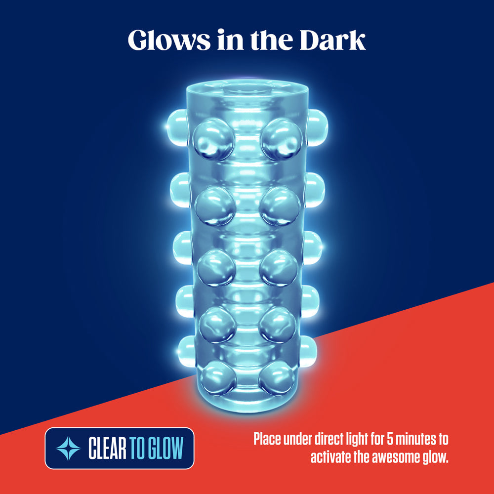 Rize Switch Glow In The Dark Self Lubricating Stroker-Clear