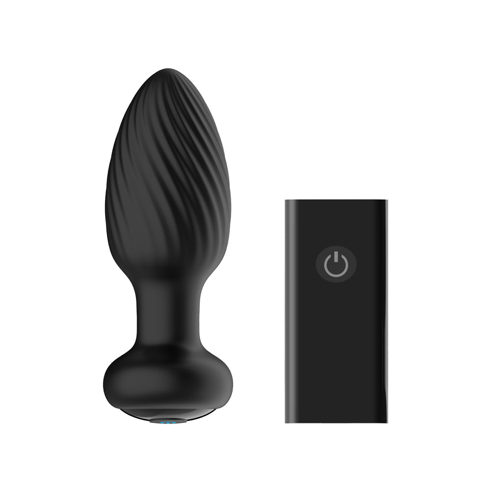 Nexus Tornado Rotating & Vibrating Small Butt Plug - Black