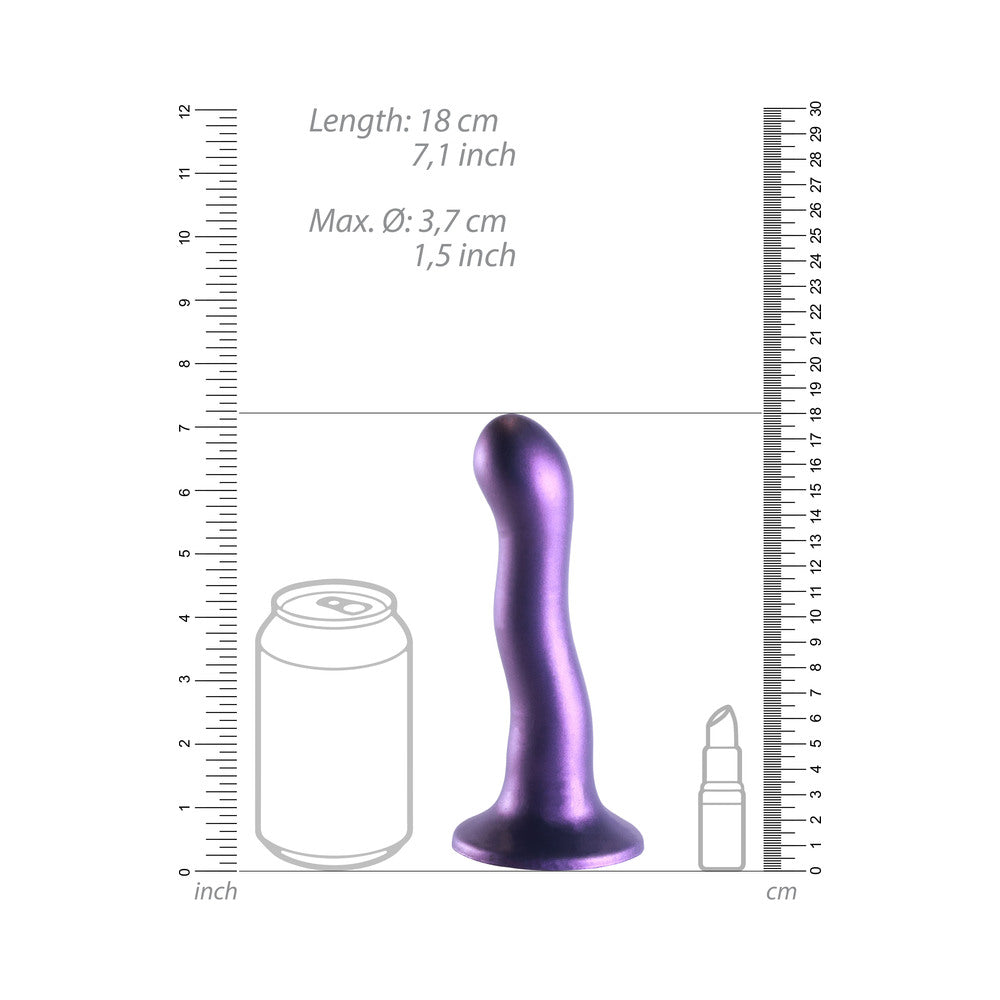 Shots Ouch 7" Curvy G-Spot Dildo - Metallic Purple