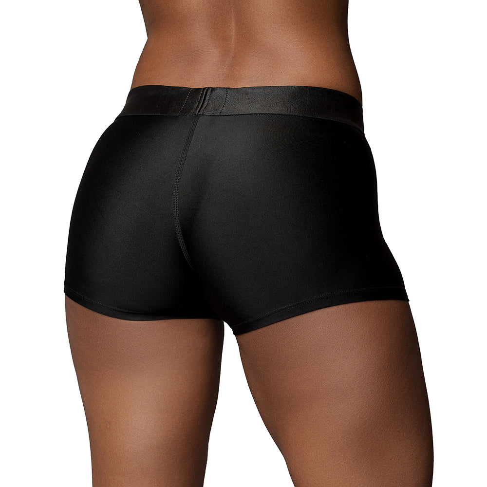 Shots Ouch Vibrating Strap On Boxer - Black M/L